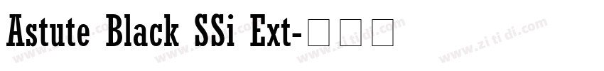 Astute Black SSi Ext字体转换